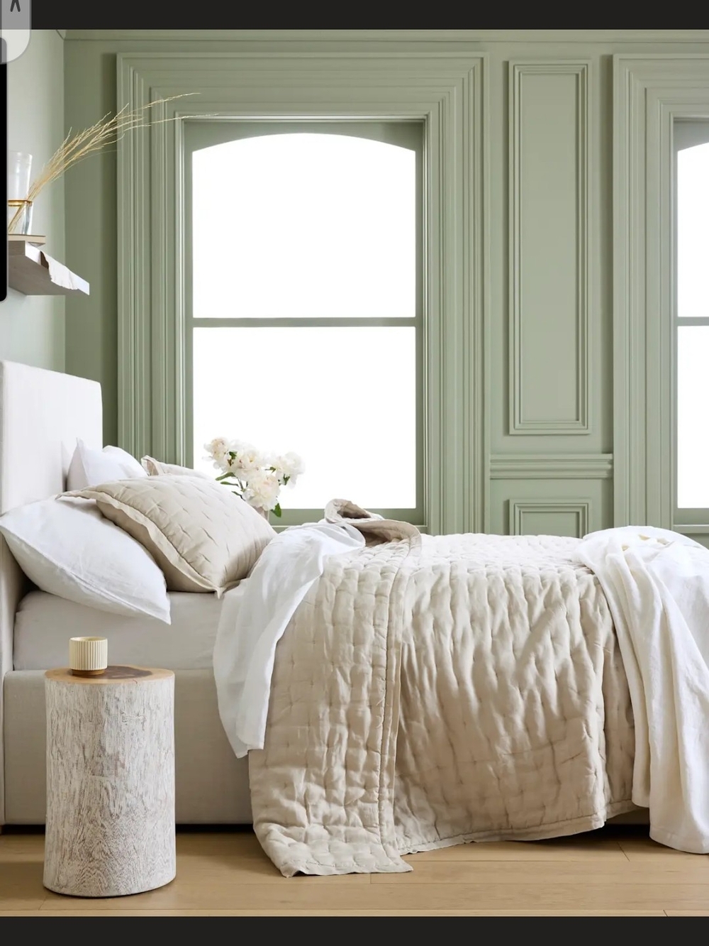 Quince European Linen Dream Quilt King Size In Sand